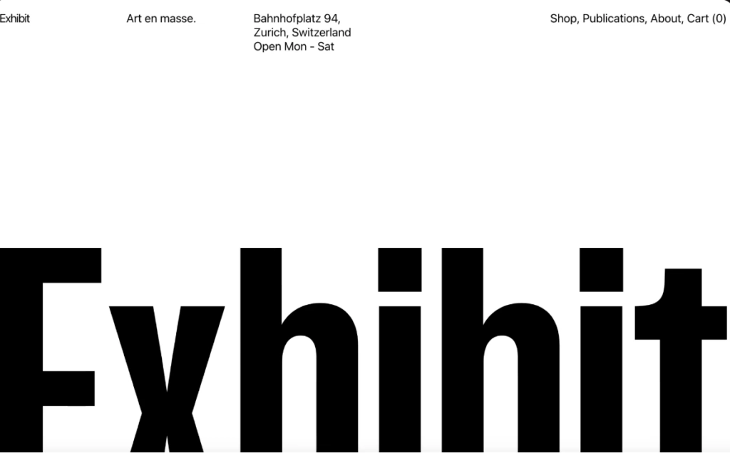 Exhibit shopify theme